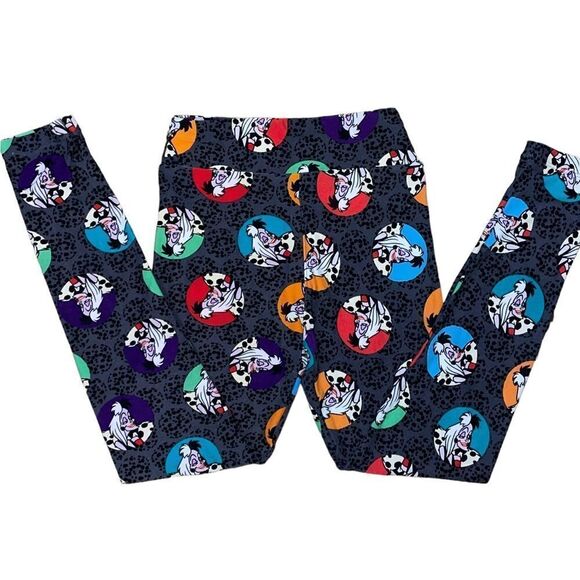 Lularoe tween LEGGINGS • DISNEY’S CRUELLA DeVIL • ADULT 00-0 & JUNIORS 8-16 •EUC - Picture 4 of 14